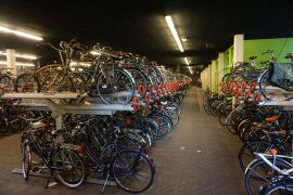 The bicycle cellar of behind the Minnaert building